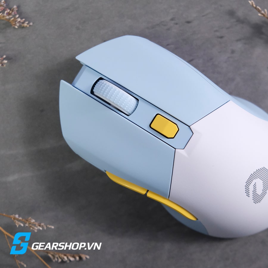 Chuột DareU EM901X White Blue RGB Superlight Wireless - Gearshop.vn